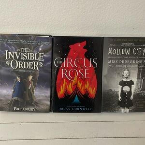 The invisible order book one, hollow city book, the circus rose book.